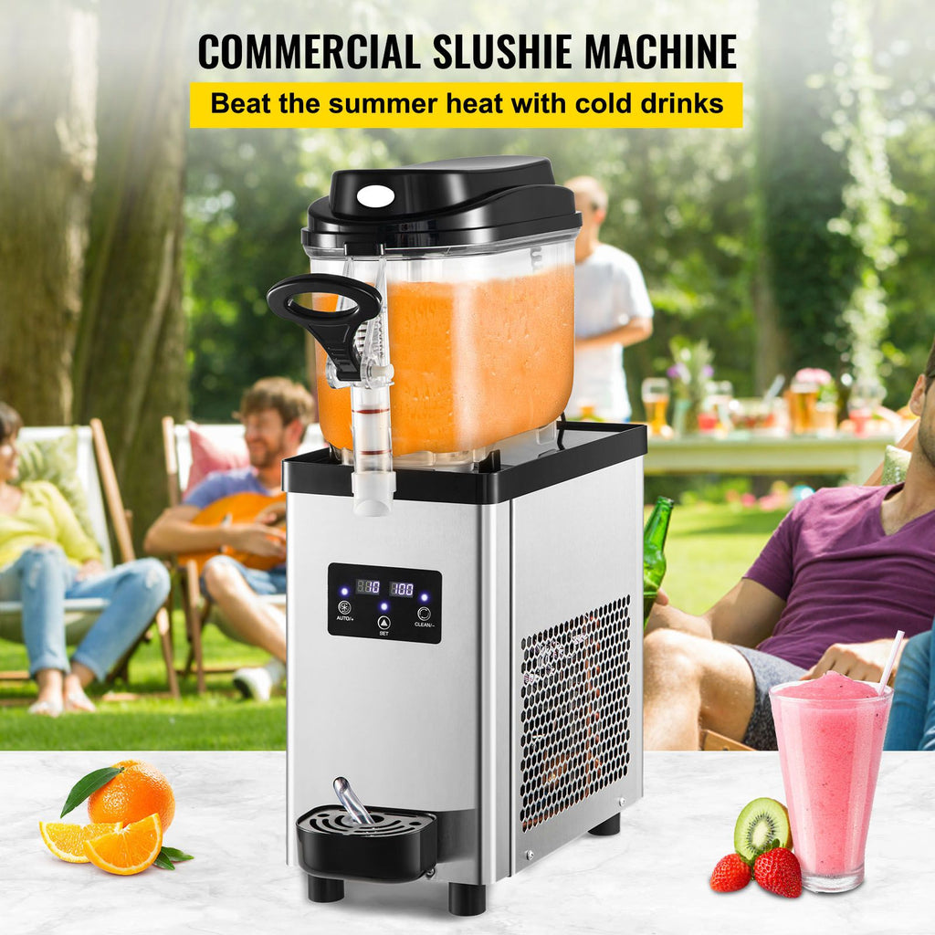 Commercial Slushy Machine, 6L/1.6 Gallons 25 Cups Single-Bowl, 300W 110V, Stainless Steel Margarita Smoothie Frozen Drink Maker, Slushie Machine for Supermarkets Cafes Restaurants Bars Home Use image 2
