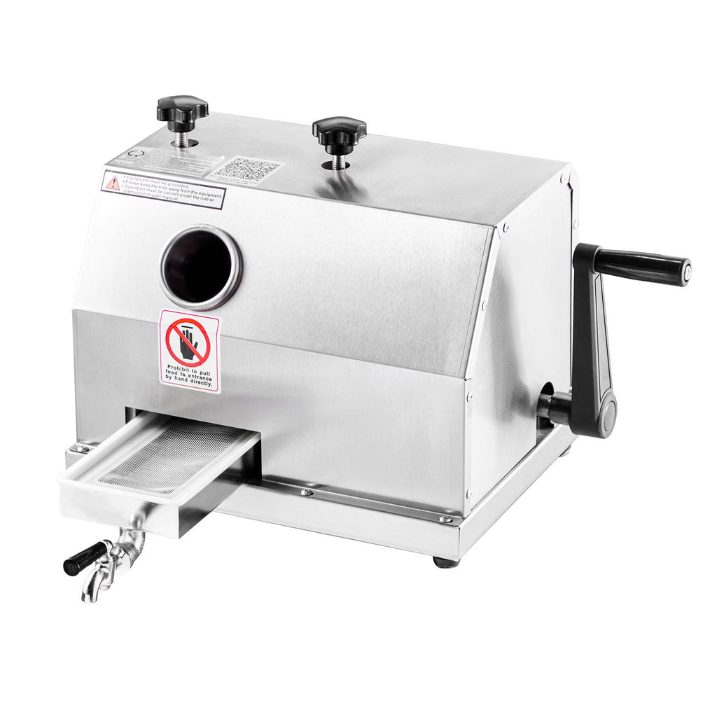 Commercial Sugar Cane Juicer, 110LBS/H High Output Sugarcane Juicer Machine with 3 Stainless Steel Rollers, 2.4" Large Inlet, Manual Sugar Cane Press Juice Extractor Squeezer for Home/Commercial