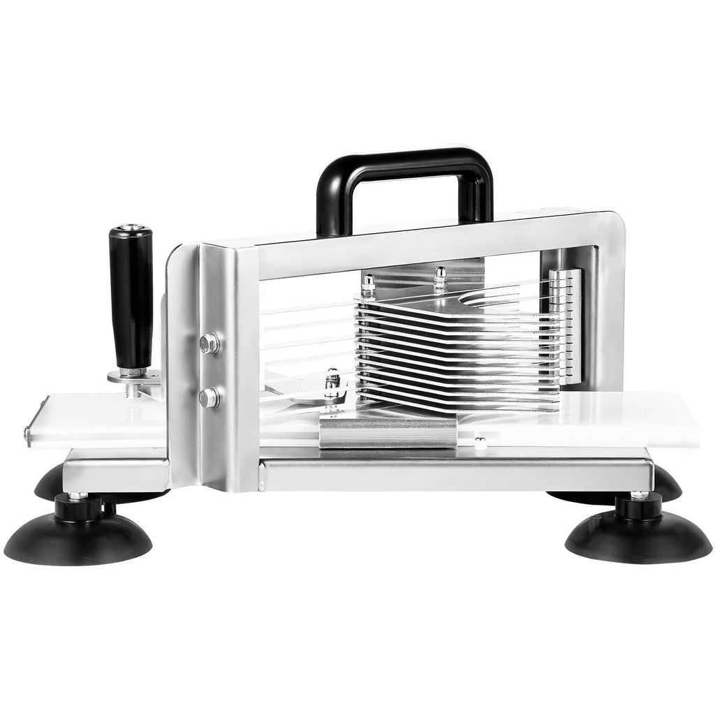Commercial Tomato Slicer, 3/8 inch Tomato Cutter Slicer, Stainless Steel Heavy Duty Tomato Slicer Machine, Manual Tomato Slicer with Non-slip Feet, for Cutting Tomatoes, Cucumbers, Bananas