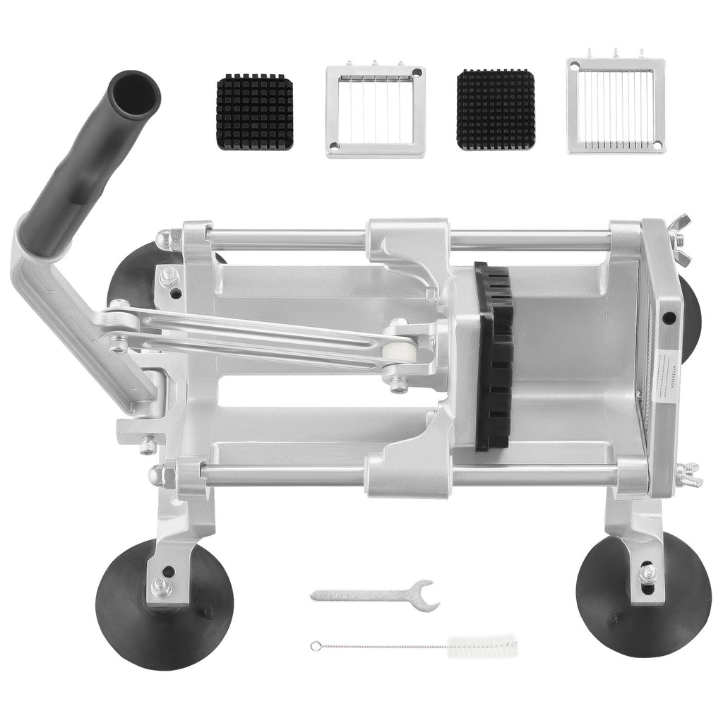 Commercial Vegetable Slicer, 1/4"+3/8"+1/2" Fruit Slicer, Stainless Steel and Aluminum Alloy Vegetable Cutter Slicer Machine, Manual Slicer with Non-slip Feet, for Radishes, Onions, Potatoes