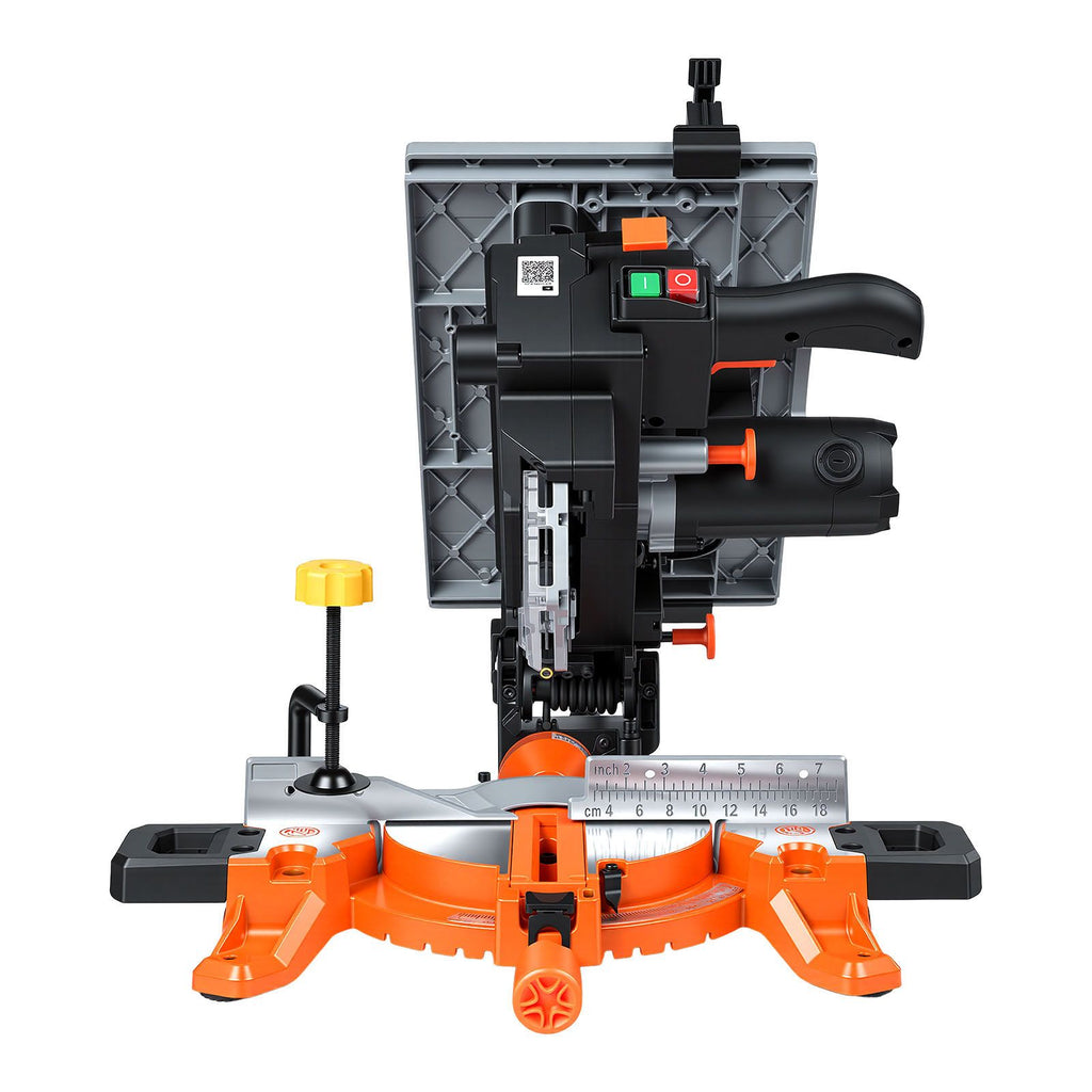 Compound Miter Saw, 8-1/4 inch Blade, 2-in-1 Miter/Table Saw, with Precision Laser Alignment, Adjustable Angles, 4800 RPM, with Splash Guard, for Cutting Wood, Metals, Laminates, and Plastic