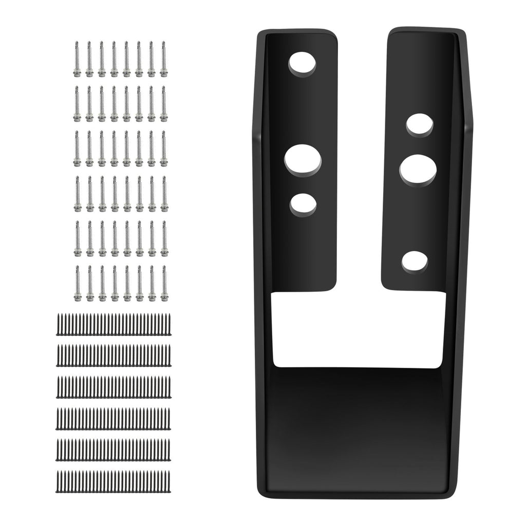 Concealed Joist Hanger, 2"x4" Outdoor Accent Concealed-Flange, Pack of 24 Concealed Joist Bracket, Q235 Steel Plate Powder-Coated Concealed Face Mount Joist Hanger Inner 40x91 mm for Beam Swing