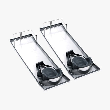 Concrete Knee Boards Stainless Steel, 30'' x 10'' Concrete Sliders, Knee Boards For Concrete, Concrete Knee Pads Moving Sliders, with Knee Pads & Board Straps for Cement and Concrete Finishing