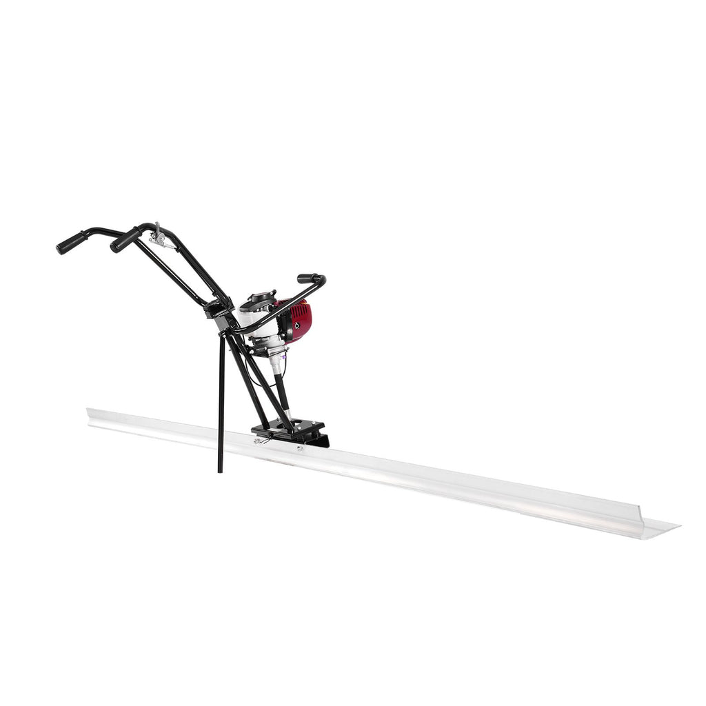 Concrete Power Screed, 4 ft Aluminum Board Straight Edge Bar Set, 4 Stroke Cement Finishing Vibrating Motor with Height Adjustable Handles, High Efficient Concrete Tool 6500RPM