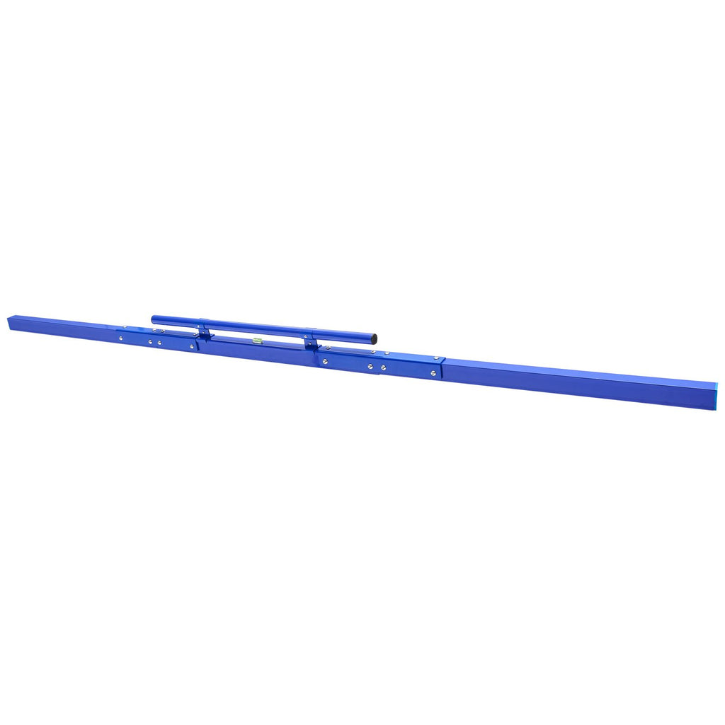 Concrete Screed 96 in Length Manual Screed Board Aluminum Alloy Blue, Built-in Bubble Level, Powder-coated Finish, Lightweight Paver Leveling Tool for Patio, Sidewalk, Garage Floor Finishing