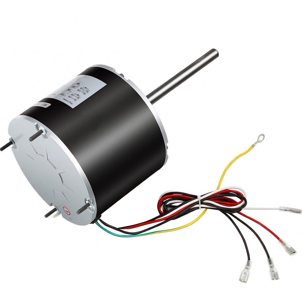 Condenser Fan Motor with Capacitor, 1/3HP 1075RPM 208-230V, Compatible with GE Genteq K55HXGDD-81195 5KCP39GGY209AS, Fasco D925 D7908, Dayton EM3729F, Century FSE1036SV1, Rheem Ruud 51-100998-05