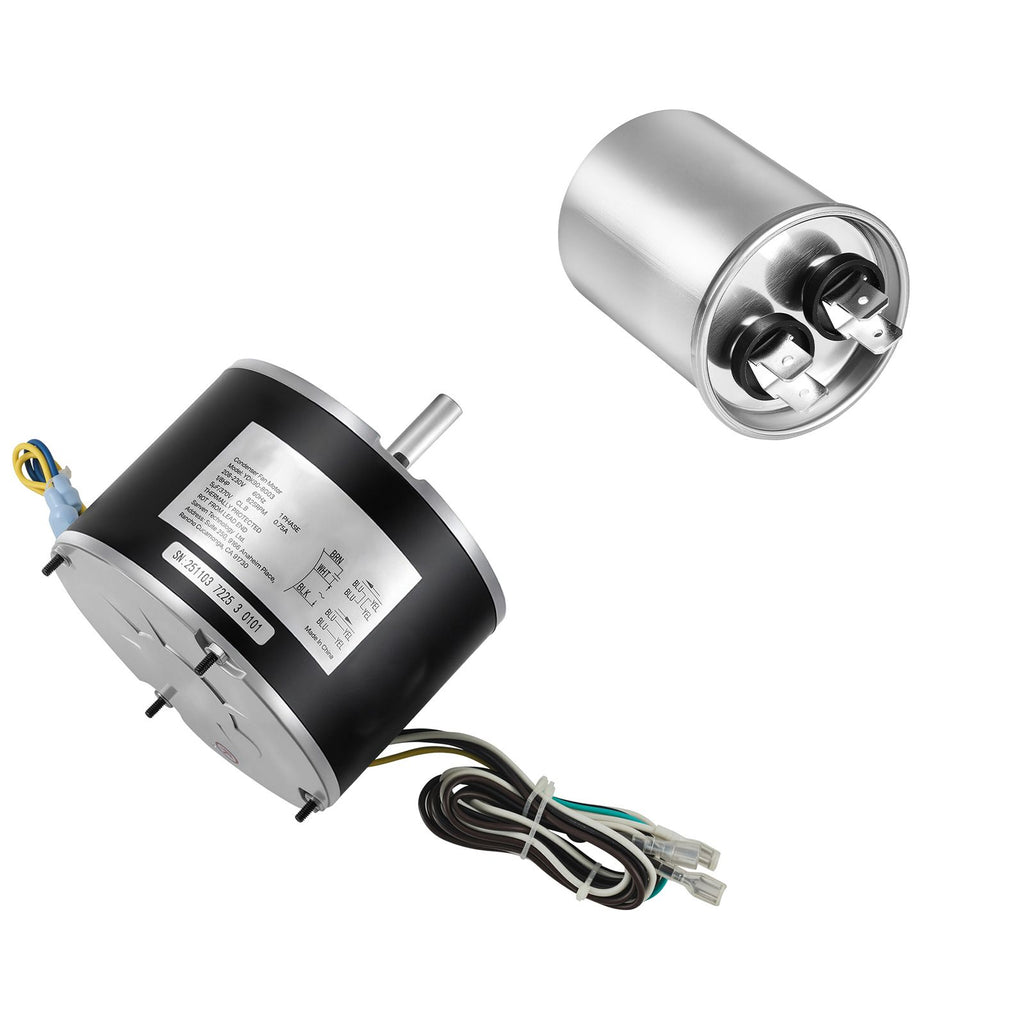 Condenser Fan Motor with Capacitor, 1/8HP 825RPM 208-230V, Replacement for GE Genteq Carrier Bryant Payne 5KCP39KFUA99S D159176P01 X70370245010 X70370245-01 5KCP39GGV570S