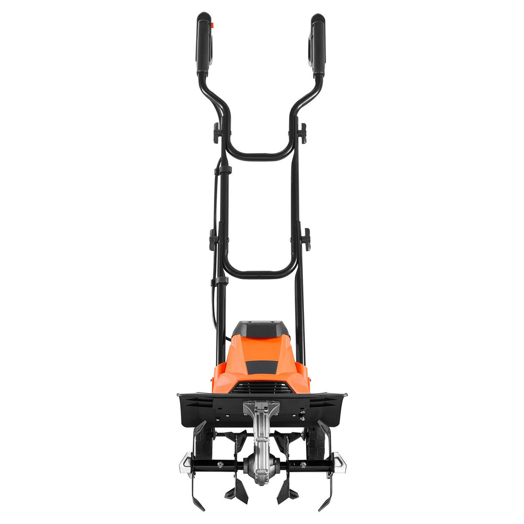 Corded Electric Tiller, 14 Inch Tilling Width Garden Rototiller, 10-Amp Motor Heavy-Duty Tilling Machine, Cultivator with Steel Tines and Foldable Handle, for Lawn, Yard, and Gardening Care