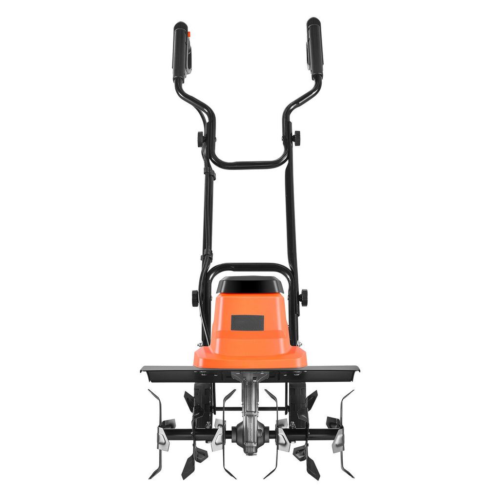 Corded Electric Tiller, 18 Inch Tilling Width Garden Rototiller, 13.5-Amp Motor Heavy-Duty Tilling Machine, Cultivator with Steel Tines and Foldable Handle, for Lawn, Yard, and Gardening Care
