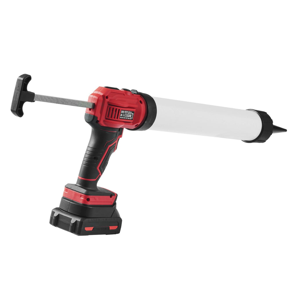 Cordless Caulking Gun 20oz/600ml, 20V Electric Sausage Caulking Gun with 4 Adjustable Speeds, Anti-Drip Battery Powered Caulk Gun & 2.0AH Battery, Fast Charger, LED Light for Filling, Sealing