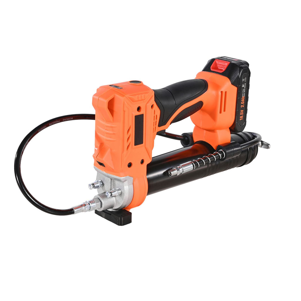 Cordless Grease Gun, 8000 PSI Max Pressure, 20V Electric Grease Gun with 2.0 Ah Battery & LED Light, 35.4-inch Long Hose & Carrying Case, Variable Speed Triggers, Vehicles or Machines Greasing