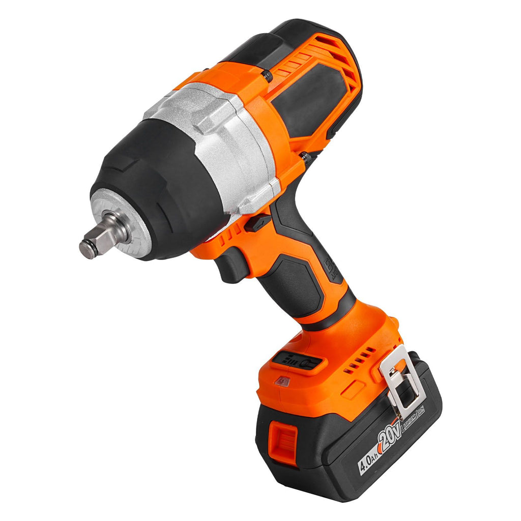 Cordless Impact Wrench, 958.8 ft-lbs / 1300 N·m High Torque, 1/2 inch, 20V Electric Impact Wrench with Brushless Motor, 2 x 4Ah Batteries, Charger, 5 Sockets and Belt Clip, for Car Tire Truck