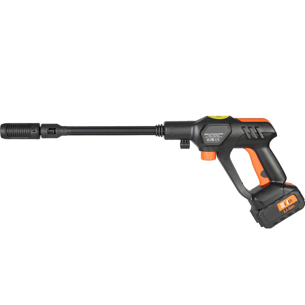 Cordless Pressure Washer, 652-PSI 1.1 GPM Portable Power Cleaner, Handheld High-Pressure Car Washer Gun with 4.0Ah Battery, Charger, 6-in-1 Nozzle, for Home/Floor Cleaning & Watering