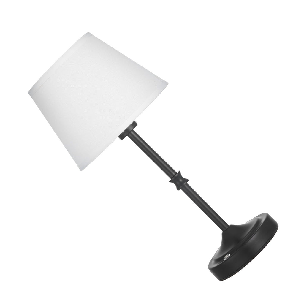 Cordless Table Lamp, 2 Pack, 5200mAh Built-in Rechargeable Battery Desk Lamp, 3-Level Brightness, Fabric Shade, 2700-3000K Color Temperature, Table Light for Restaurant, Bedroom, Bars, Black
