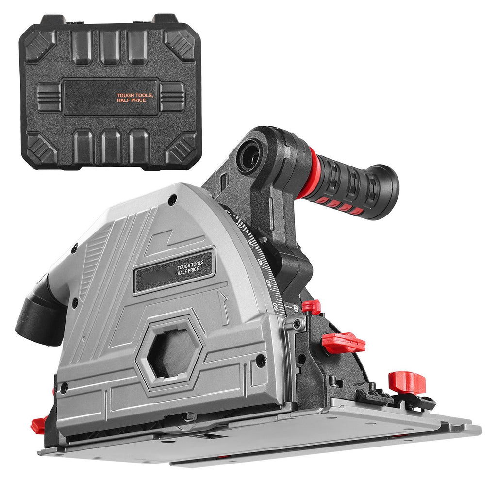 Cordless Track Saw, 5-1/2 in Blade, Brushless Plunge Circular Saw Kit, Tracksaw with Hard Case, 2.05 in Cutting Depth, for Wood, Plastic, Metal, Compatible with Makita Batteries (Tool Only)