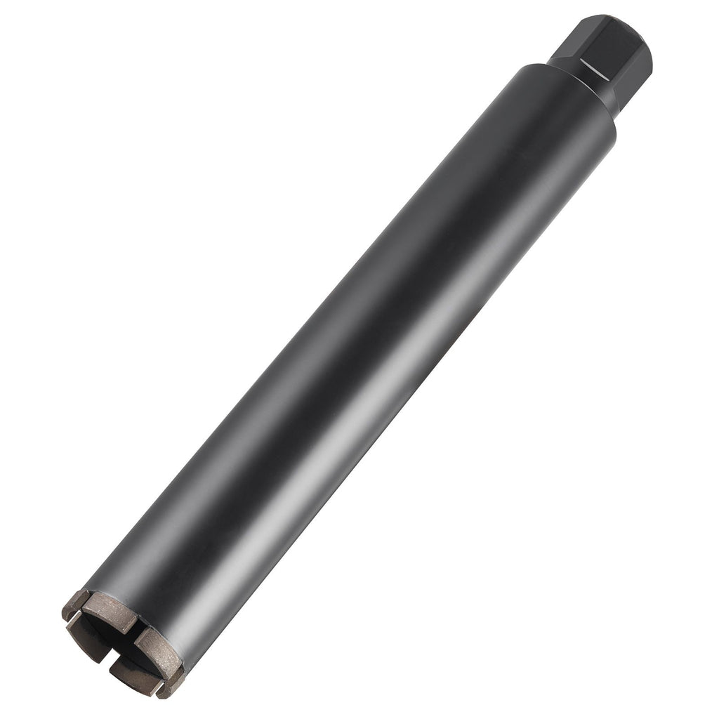 Core Drill Bit, 2-1/2 inch Diameter, 14 inch Drilling Depth, 1-1/4 in-7 Internal Thread, High-Precision Welding Technology, Wet Diamond Core Bit for Reinforced Concrete, Bricks, and Masonry