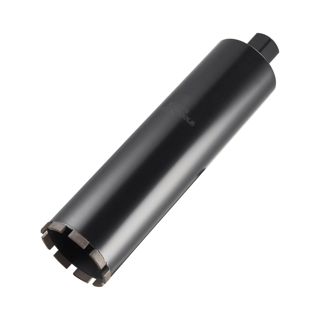 Core Drill Bit, 4 inch Diameter, 14 inch Drilling Depth, 1-1/4 in-7 Internal Thread, High-Precision Welding Technology, Wet Diamond Core Bit for Reinforced Concrete, Red Bricks, and Masonry