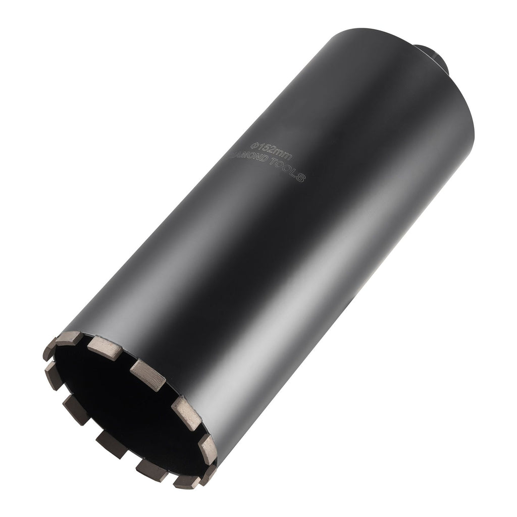 Core Drill Bit, 6 Pieces, 1/2/3/4/5/6 inch Diameter, 14 inch Drilling Depth, 1-1/4 in-7 Internal Thread, High-Precision Welding, Wet Diamond Core Bit for Reinforced Concrete, Bricks, and Masonry
