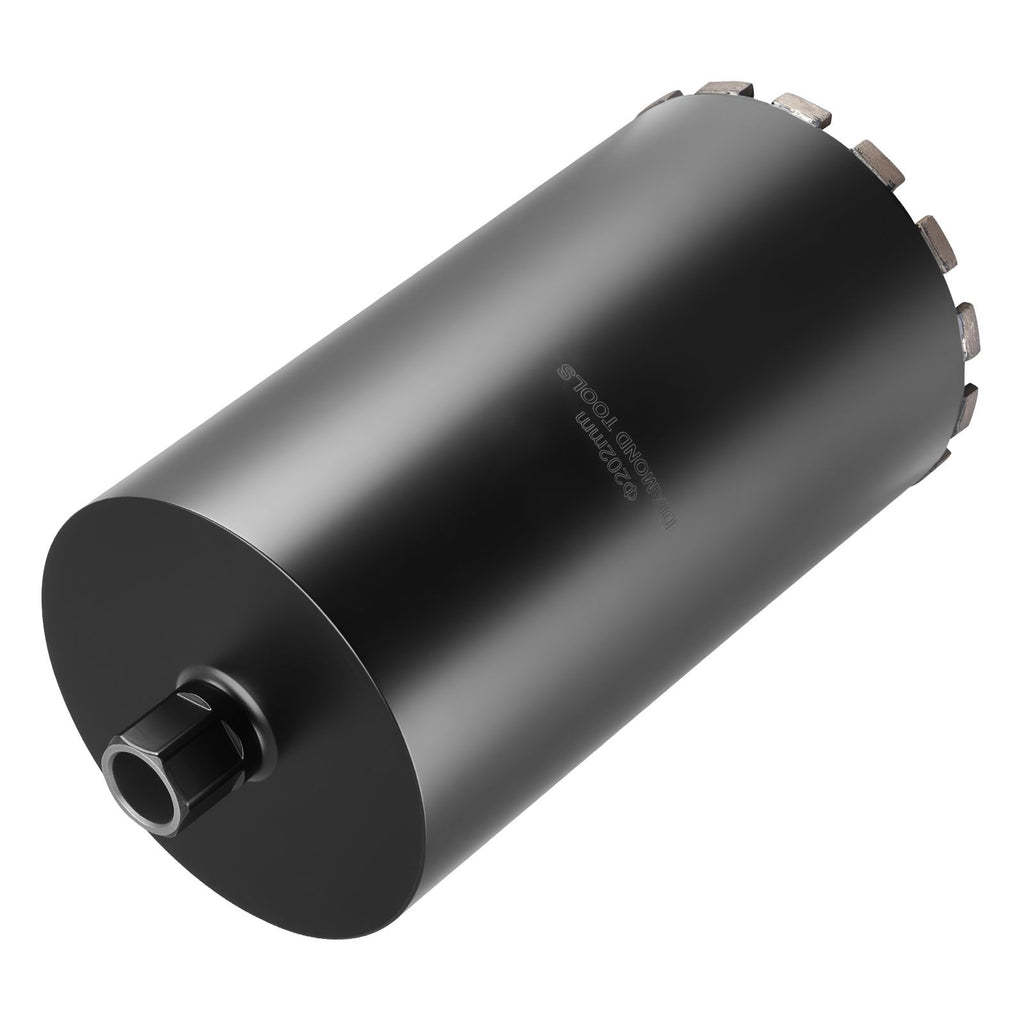 Core Drill Bit, 8 inch Diameter, 14 inch Drilling Depth, 1-1/4 in-7 Internal Thread, High-Precision Welding Technology, Wet Diamond Core Bit for Reinforced Concrete, Red Bricks, and Masonry