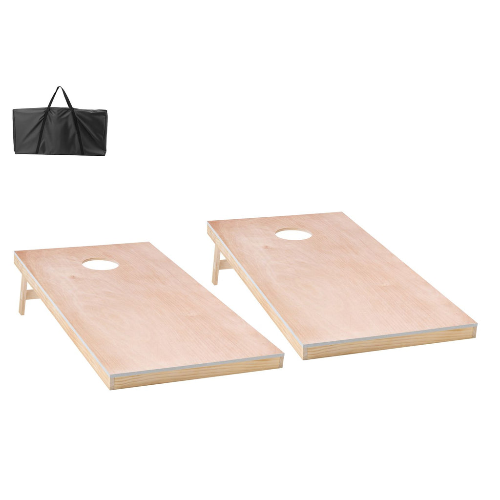 Cornhole Set, 4x2 ft Corn Hole Game Boards, Solid Wood Portable Toss Board, Indoor and Outdoor Cornhole Play for Adults, Toss Game Include Carrying Case, for Yard, Backyard, Beach, Camping
