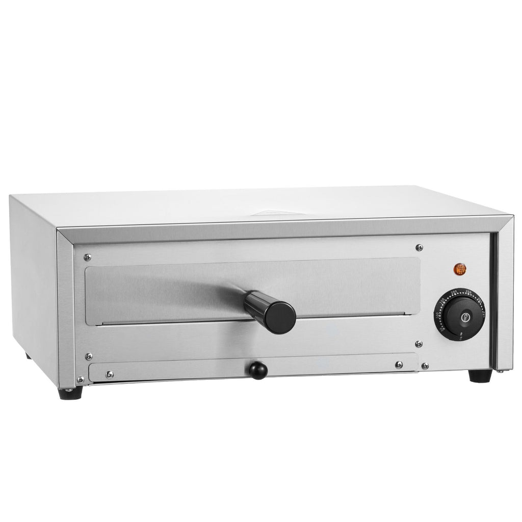 Countertop Electric Pizza Oven, 12-inch, 1500W, 32-572 F Temp Range, Stainless Steel Construction and Easy-to-Clean Crumb Tray, Suitable for Both Commercial and Home Use