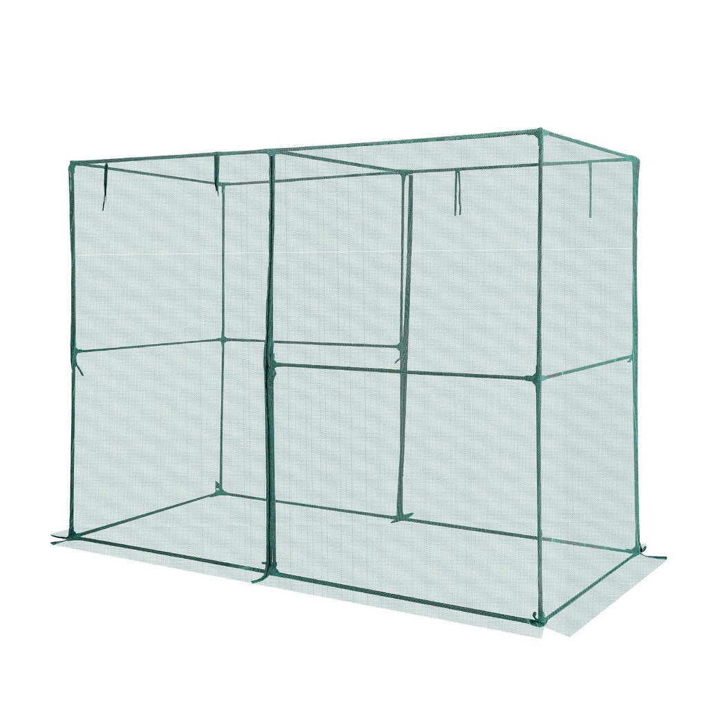 Crop Cage, 7.8 x 3.9 x 5.9 ft Plant Protection Tent with Zippered Door, Wind-Resistant Tall Crop Cage, Easy to Install, Outdoor Raised Bed Cover, Tomato Plant Netting for Garden Patio Lawn