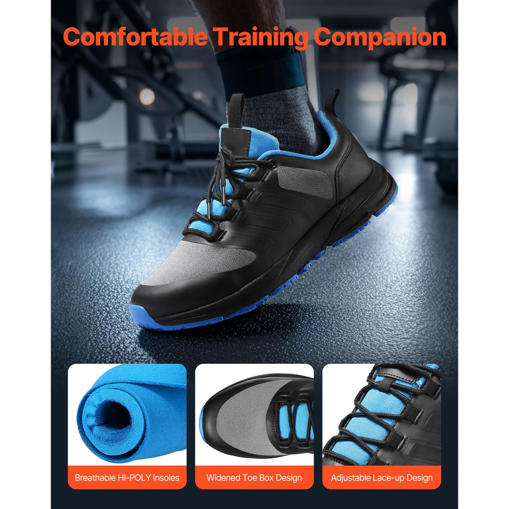 Cross Training Shoes, M Width Sneakers US Size 13, Wide Toe Box Shoes with Arch Support & Adjustable Lace-up, Training Shoes for Running, Gymnastics, Dog Walking, and Weightlifting (Black) image 2