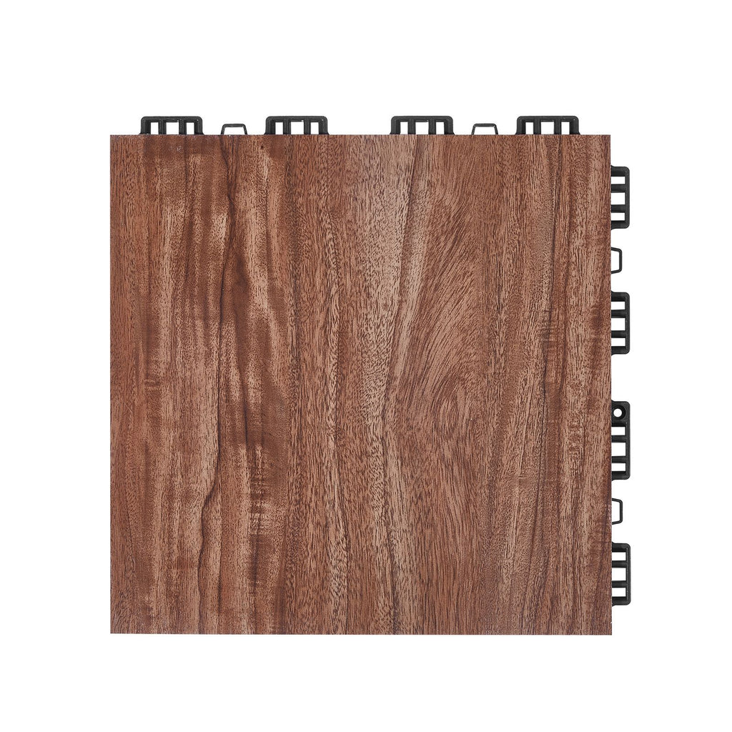 Dance Floor Tiles, 12.4 x 12.4 in 25 Piece Interlocking Dance Flooring, Portable Dance Practice Floor with Cushioned Base (Oak Wood Grain, 25 sq. ft/Box )