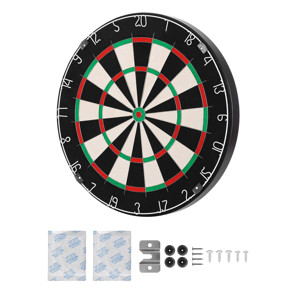 Dart Board, High-Grade Self-Healing Sisal Fiber Dartboard with Staple-Free Bullseye, Blade Wire & Rotating Number Ring, 17.7" Professional Dartboard for Home Party Game Room (Darts Not Included)
