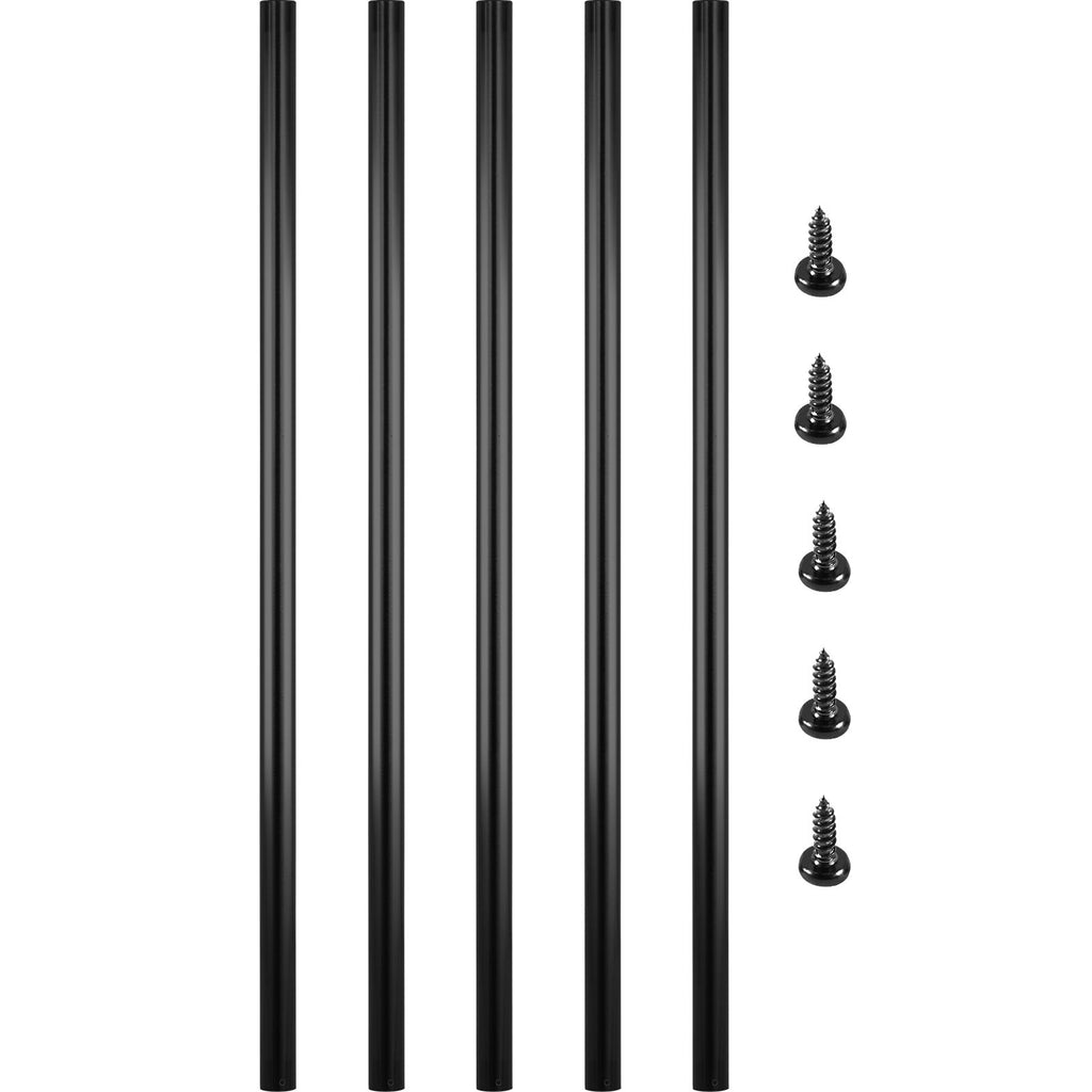 Deck Balusters, 51 Pack Metal Deck Spindles, 36\"x0.75\" Staircase Baluster with Screws, Aluminum Alloy Deck Railing for Wood and Composite Deck, Circle Baluster for Outdoor Stair Deck Porch