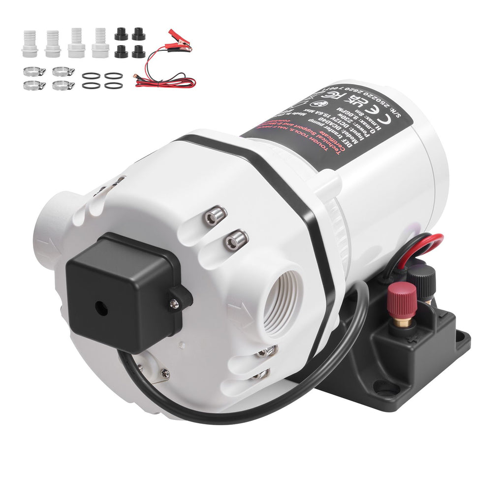DEF Transfer Pump, 9 GPM, Diaphragm Irrigation Self Priming Electric Water Pump for Diesel Exhaust Fluid Automotive Urea Oil, DC 12V, 230W, 26.25 ft Lift, for Liquid Transportation Refueling