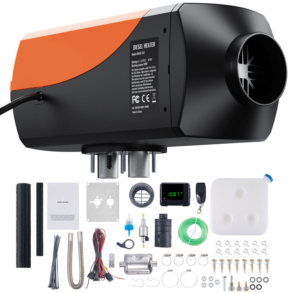 Diesel Air Heater, 12V 5KW Diesel Heater with Remote Control and LCD, 10L Fuel Tank Diesel Parking Heater, Rapid Heating and Low Noise for RV Trailer Camper Van Boat