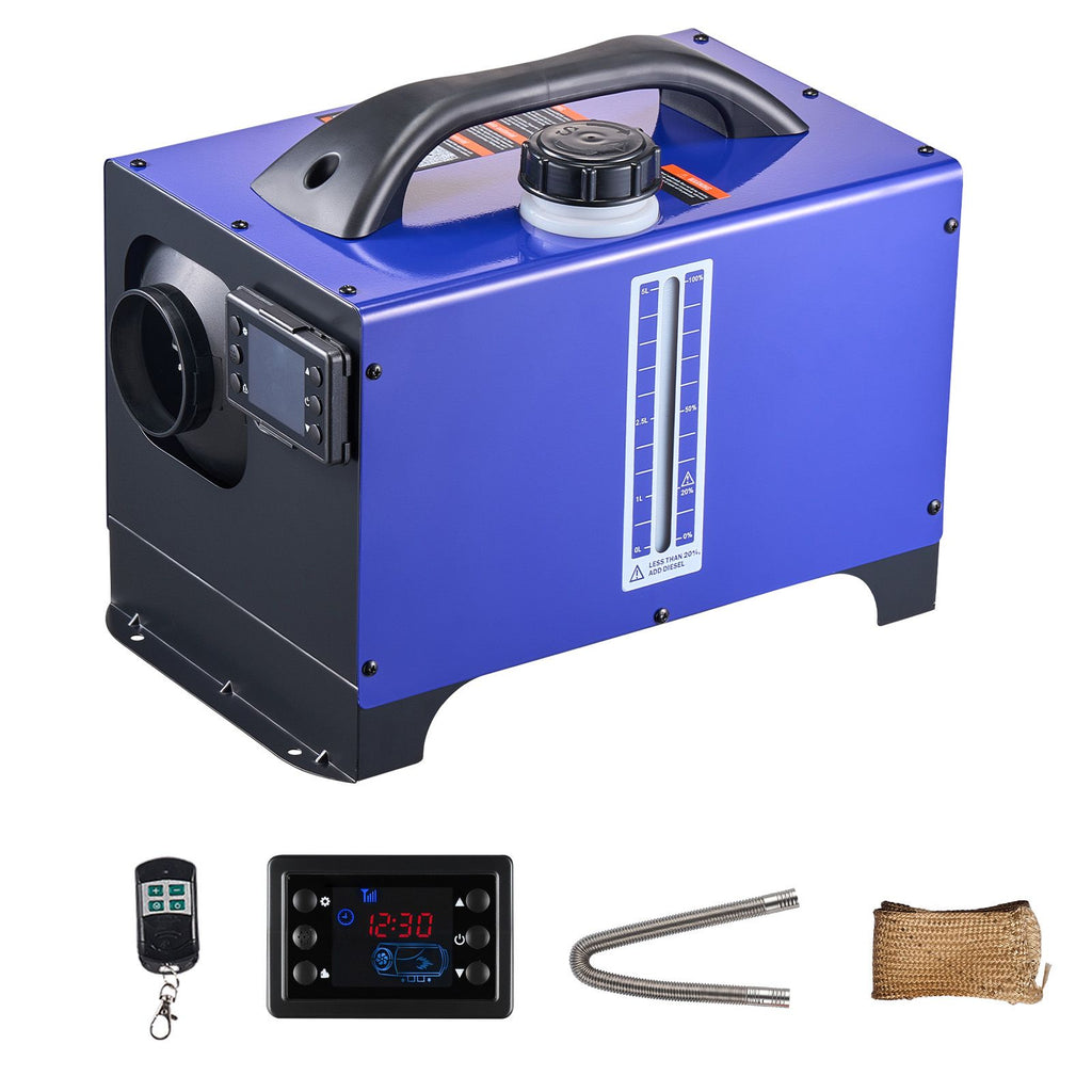 Diesel Heater, 8KW, DC 12V/24V, All in One Portable Diesel Air Heater with Remote Control and LCD Display, Fast Heating Low Noise, 1.3 Gal Fuel Tank for Vehicles, RVs, Vans, Tractors and Trucks
