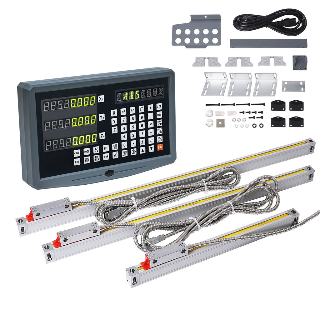 Digital Readout 10'' & 20'' & 24'' Linear Scale 3 Axis DRO Display Kit