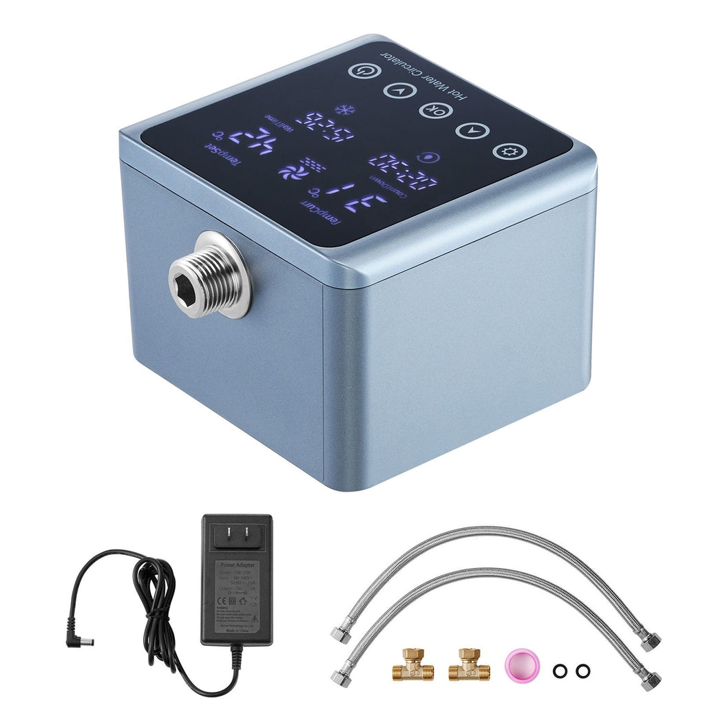 Digital Smart Instant Hot Water Recirculating Pump Kit, with Built-in Thermostat, Timer, Digital Screen, Under Sink Recirculation Circulation Circulator Pump System, for House Water Heaters