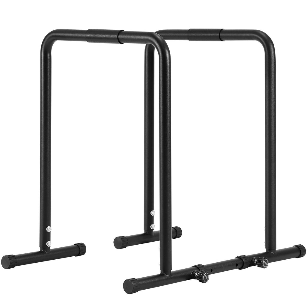 Dip Bar, 440 lbs Capacity, Heave Duty Dip Stand Station with Adjustable Height, Fitness Workout Dip Bar Station Stabilizer Parallette Push Up Stand, Parallel Bars for Strength Training Home Gym