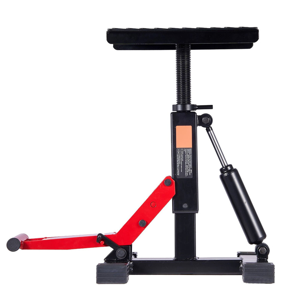 Dirt Bike Lift Stand, Motorcycle Jack Lift Stand 1200lbs Capacity and Hydraulic Lift Operation, Hoist Table Adjustable Height 9.8"-18.3" for Dirtbike Repair, Maintenance, Dirt Bike Accessories