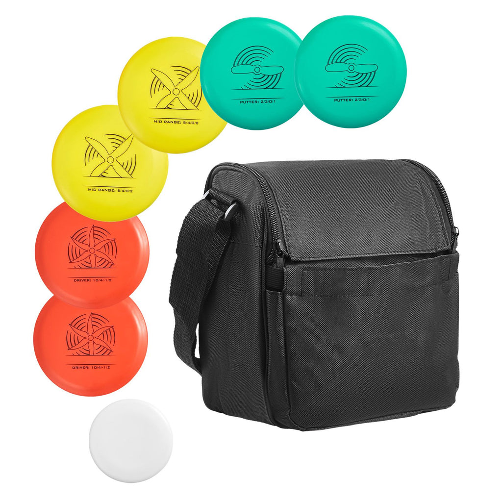 Disc Golf Set, 6 PCS Flying Discs for Beginners, Disc Golf Starter Set, with Putter, Mid-Range, Driver, Including Mini Marker, Portable Backpack, for Outdoor Backyard, Lawn, Beach, and Park