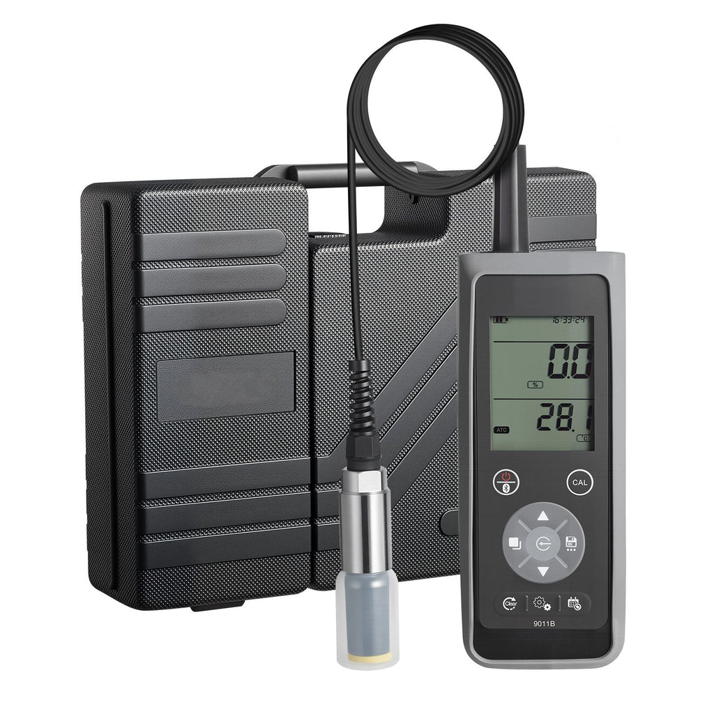 Dissolved Oxygen Meter, 0.0-50.0 mg/L Measurement Range, Portable Dissolved Oxygen Tester Kit with 13.1 ft Electrode Cable, Bluetooth/USB Data Transfer, 750 Data Sets Storage, DO Meter for Ponds
