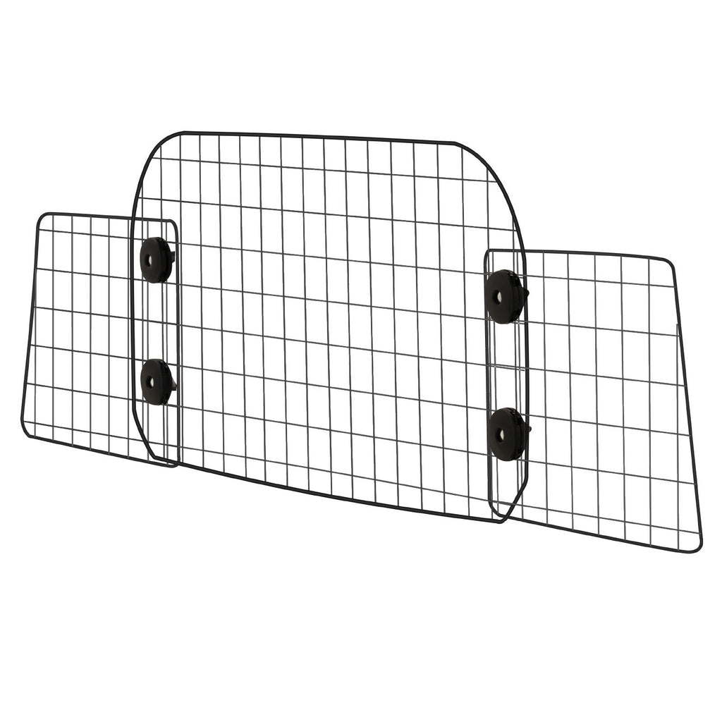 Dog Car Barrier, 35.4"-60.6" Adjustable Car Divider for Trunk Cargo Area, Universal-Fit Back Seat Heavy-Duty Wire Mesh Dogs Separator Guard Net, Vehicle Pet Barrier for Sedans, Trucks and SUVs