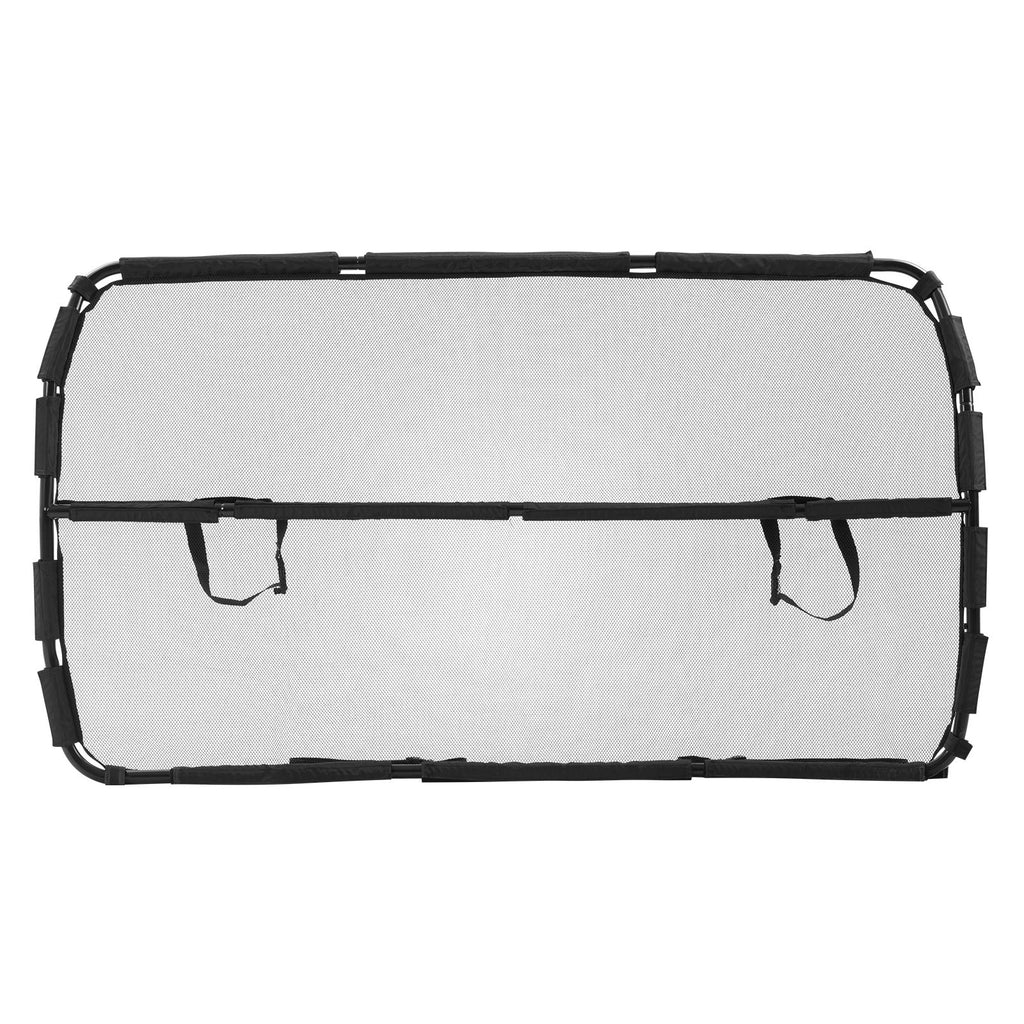 Dog Car Barrier, 56" Wide Car Divider for Front Seats Installation, Vehicle Pet Barrier with See Through Net Mesh, Universal-Fit Dog Car Barrier for Full-size Sedans, Trucks, and SUVs, Black