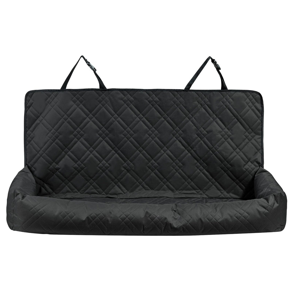 Dog Car Seat, Waterproof Dog Booster Seat for Car, Pet Car Seat with Clip-On Safety Leash, PP Cotton Filling, Dog Car Bed for Medium & Large Dog up to 100 lbs, Black