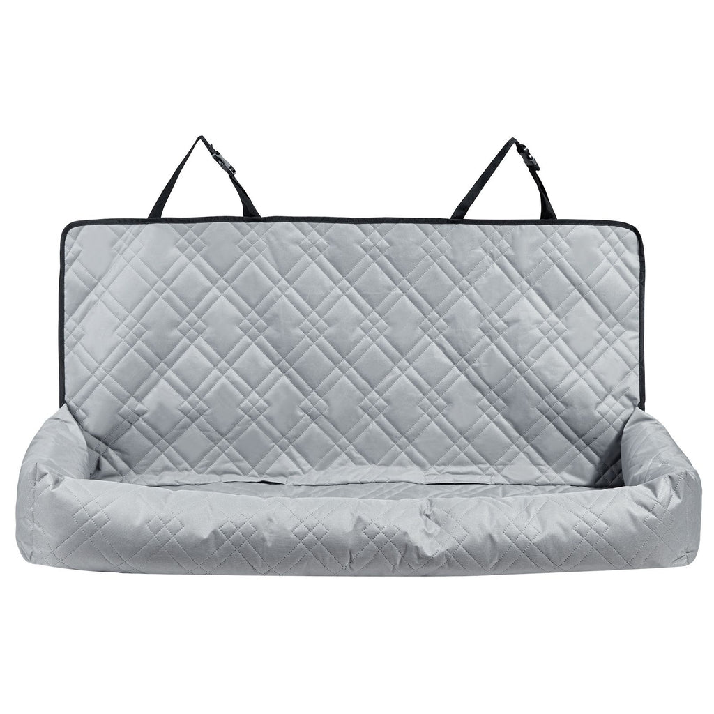 Dog Car Seat, Waterproof Dog Booster Seat for Car, Pet Car Seat with Clip-On Safety Leash, PP Cotton Filling, Dog Car Bed for Medium & Large Dog up to 100 lbs, Gray