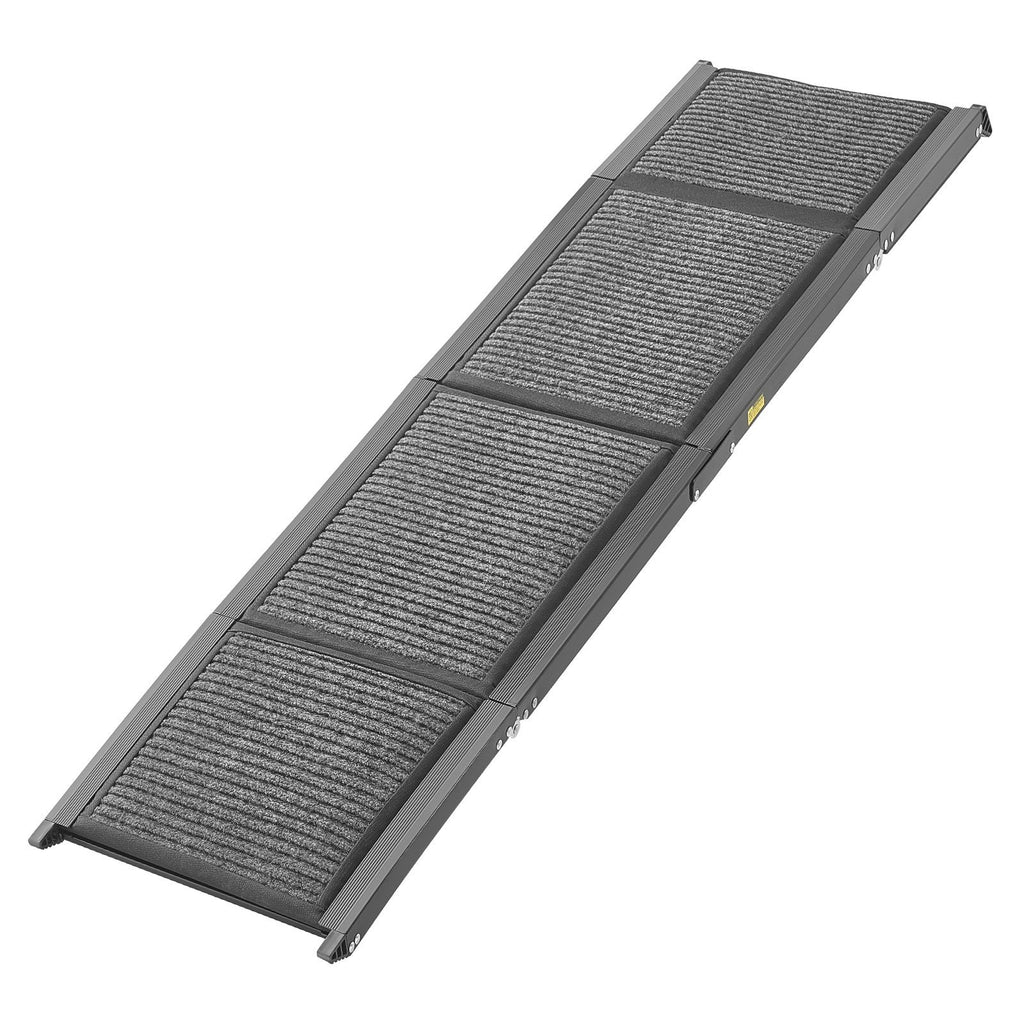 Dog Ramp for Cars, 71" L x 17" W, Folding Pet Ramps for Medium & Large Dogs up to 250lbs, Pet Stair Ramp with Non-Slip Felt Rug Surface, Portable Outdoor Dog Car Ramps for SUV & Truck
