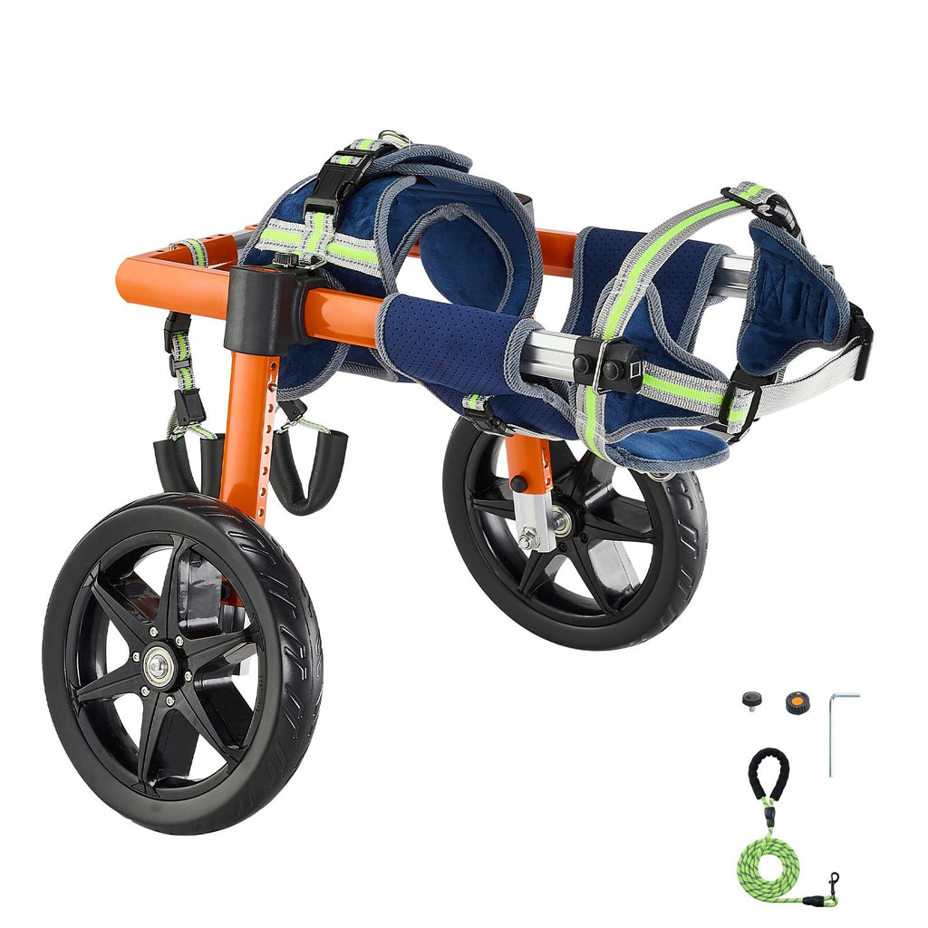 Dog Wheelchair for Back Legs, Lightweight 2 Wheels Pet Wheelchair, Height, Width & Length Adjustable, Dog Cart with Shock-Absorbing Wheels, for Injured, Disabled Dogs 35-48 lbs, Medium