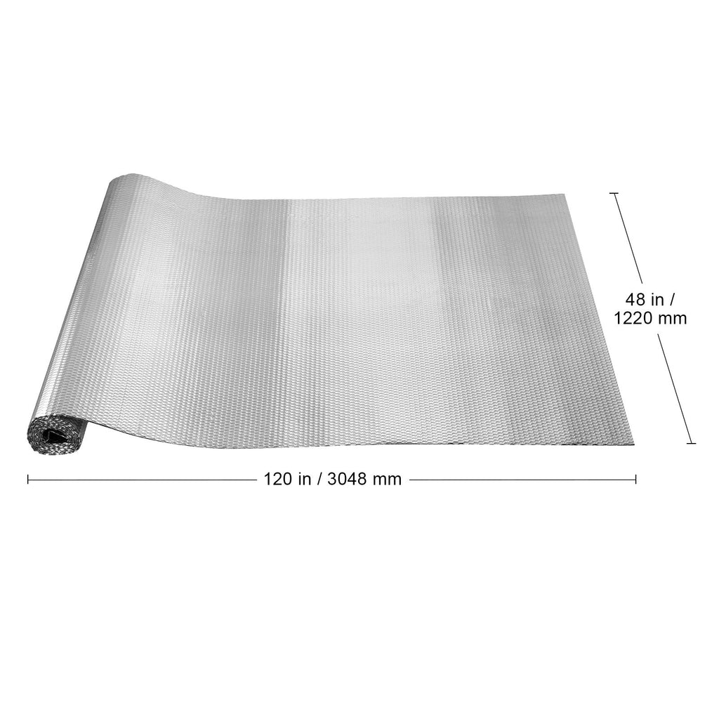 Double Reflective Insulation Roll, Air Bubble Film Radiant Barrier, 3.2 mm 48 in x 10 ft, Double-Sided Aluminum Foil Bubble Heat Reflective Shield, Thermal Insulation Roll for Window RV Roof image 2
