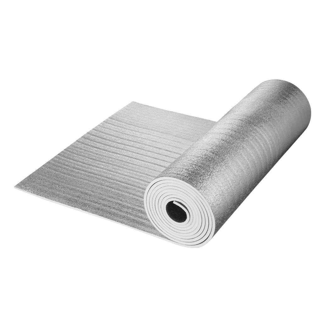 Double Reflective Insulation Roll, Foam Core Radiant Barrier, 15.1mm 48 in x 25 ft, Double-Sided Aluminum Foil EPE Foam Heat Reflective Shield, Thermal Insulation Roll for Window RV Roof