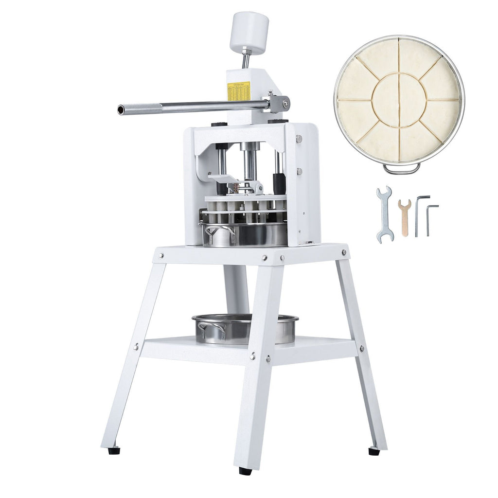 Dough Divider Rounder, 10PCS Manual Dough Equal Divider Machine, 4.23oz - 19.75oz Hand Press Dough Cutter with 304 Stainless Steel Tray and Blade, Bread Maker for Bakery, Restaurant, Commercial