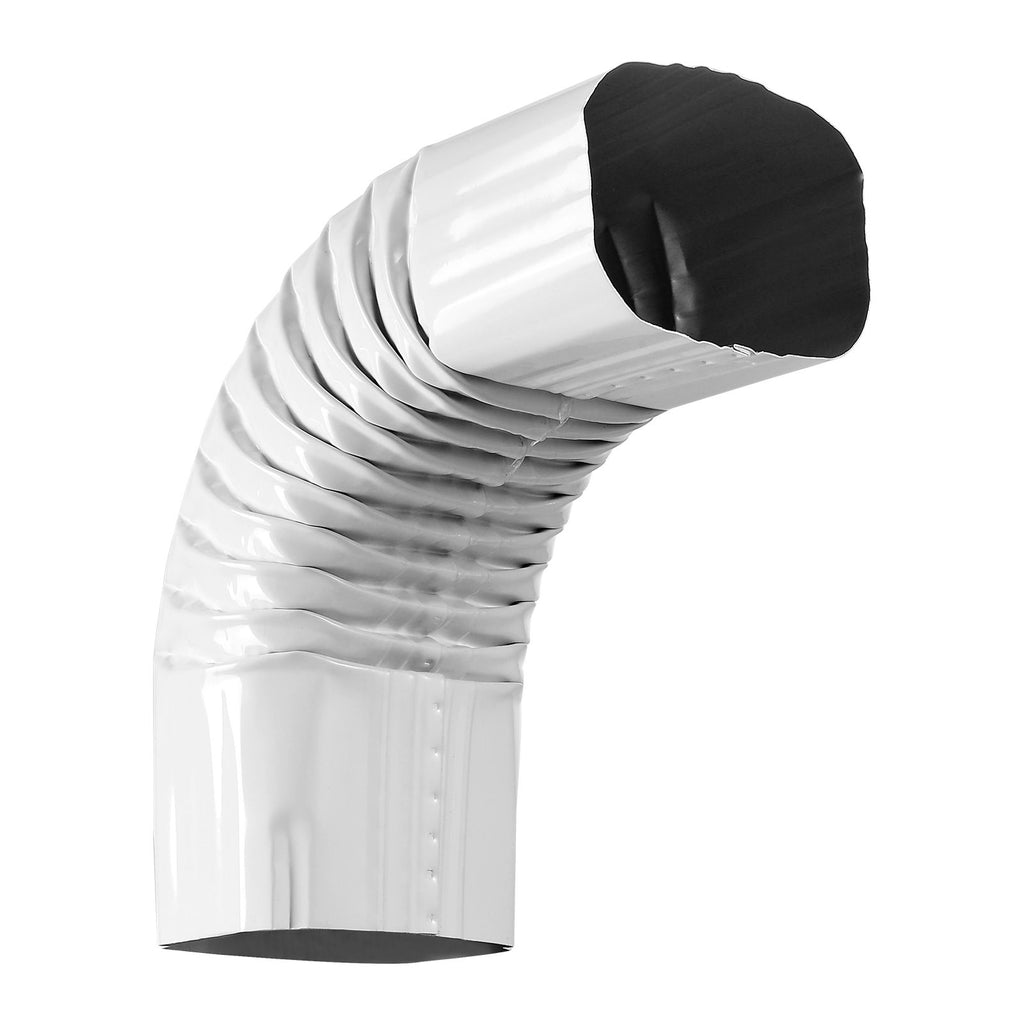 Downspout Gutter Elbow, fits 3x4 Inch Style A L-Shaped, Interface Size 3.1x4.3 in / 78x108 mm, Aluminum Alloy 90 Degree Gutter Elbow, for Residential, Commercial Building, Industrial Warehouse