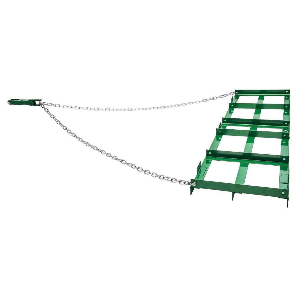 Drag Harrow, 6 ft Heavy Duty Tow Behind Drag Harrow with Adjustable Bars & 72 in Chain, Driveway Grader Landscape Rake for ATV, UTV, Tractor, Mower Tow Behind Yard Lawn Leveling Tool